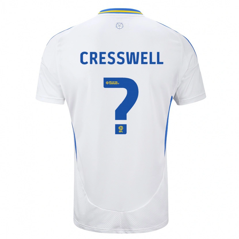 Danxen Niño Camiseta Alfie Cresswell #0 Blanco Azul 1ª Equipación 2024/25 La Camisa México