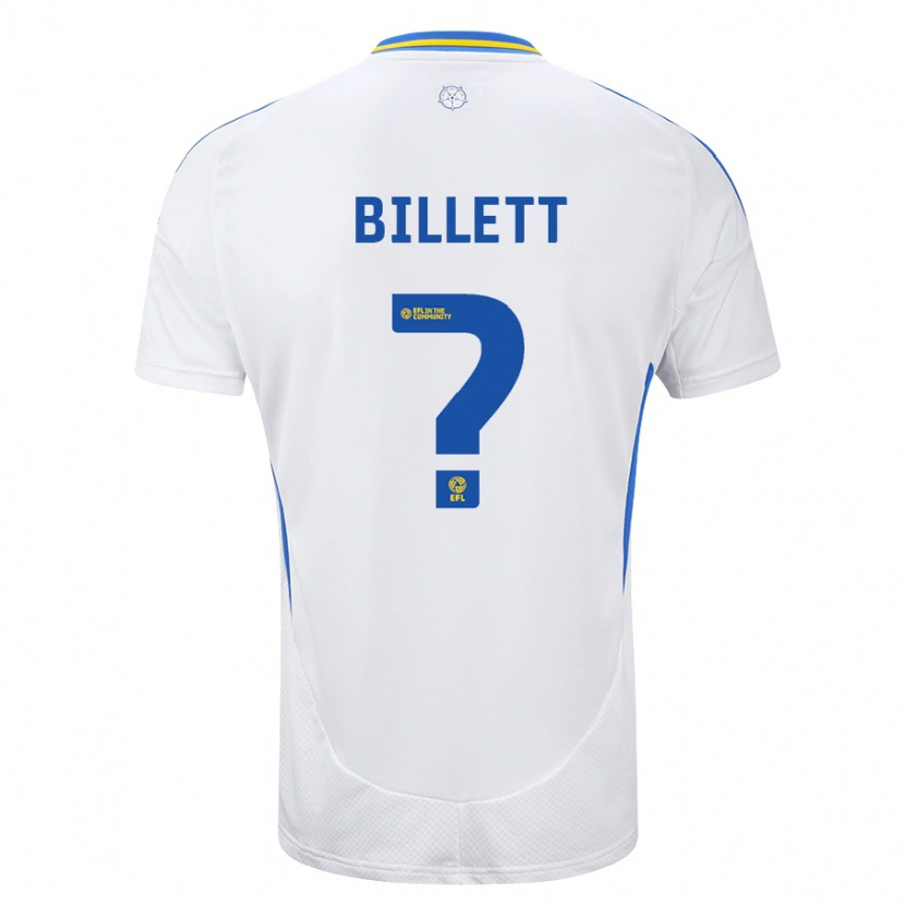 Danxen Niño Camiseta Joe Billett #0 Blanco Azul 1ª Equipación 2024/25 La Camisa México