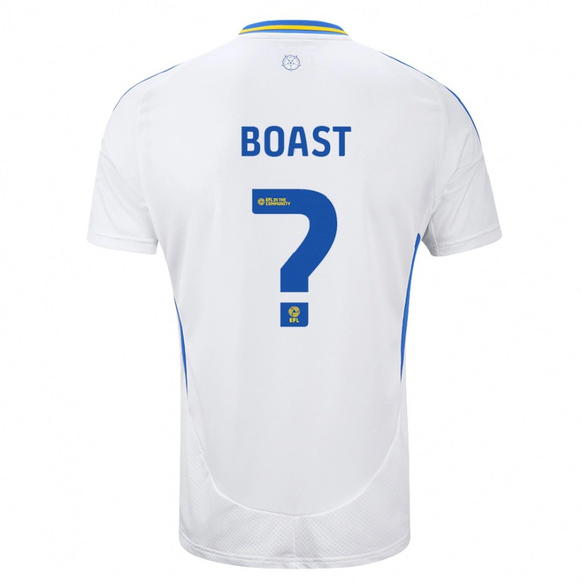 Danxen Niño Camiseta Oliver Boast #0 Blanco Azul 1ª Equipación 2024/25 La Camisa México