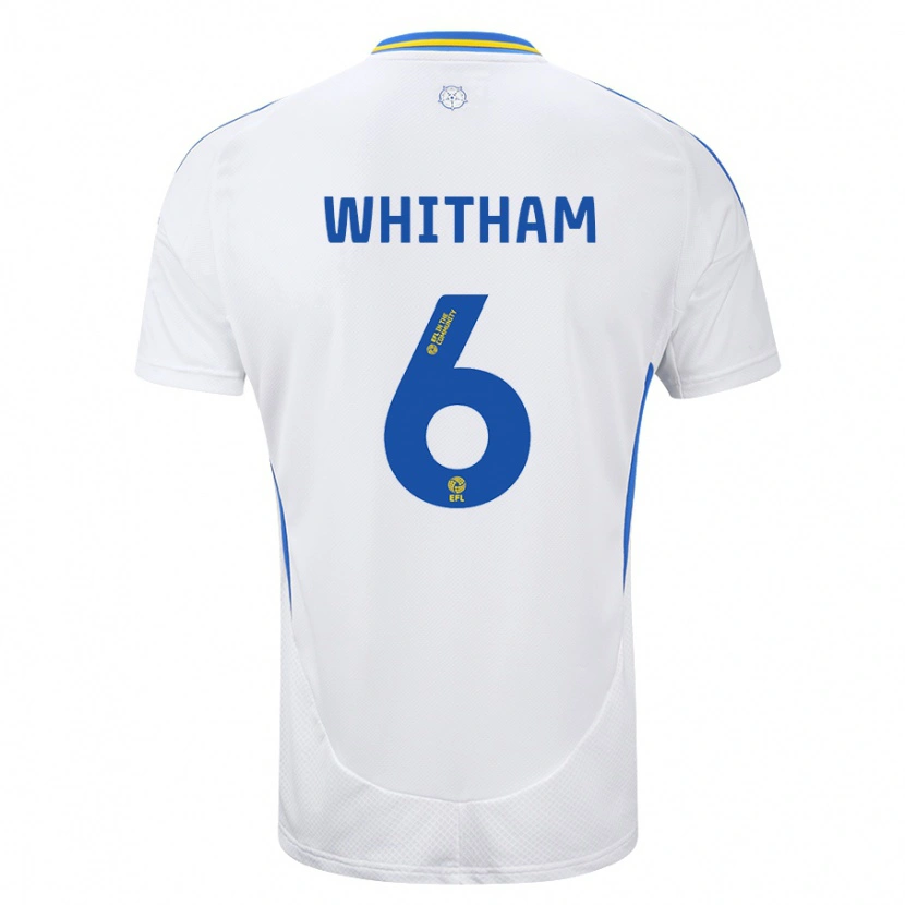 Danxen Niño Camiseta Danielle Whitham #6 Blanco Azul 1ª Equipación 2024/25 La Camisa México