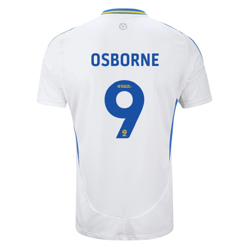 Danxen Niño Camiseta Jemimah Osborne #9 Blanco Azul 1ª Equipación 2024/25 La Camisa México