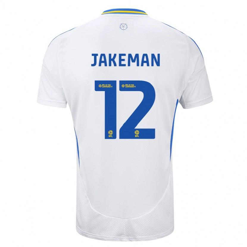 Danxen Niño Camiseta Harriet Jakeman #12 Blanco Azul 1ª Equipación 2024/25 La Camisa México