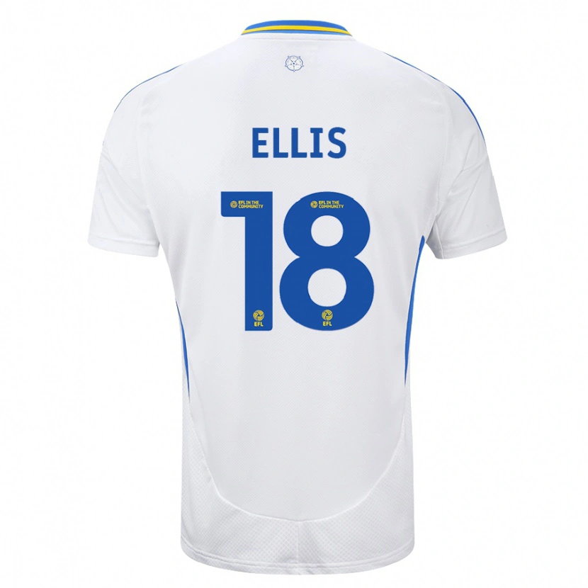 Danxen Niño Camiseta Macy Ellis #18 Blanco Azul 1ª Equipación 2024/25 La Camisa México