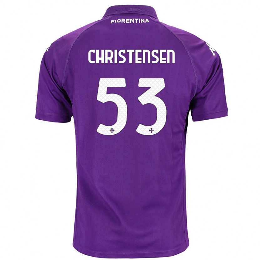 Danxen Niño Camiseta Oliver Christensen #53 Morado 1ª Equipación 2024/25 La Camisa México