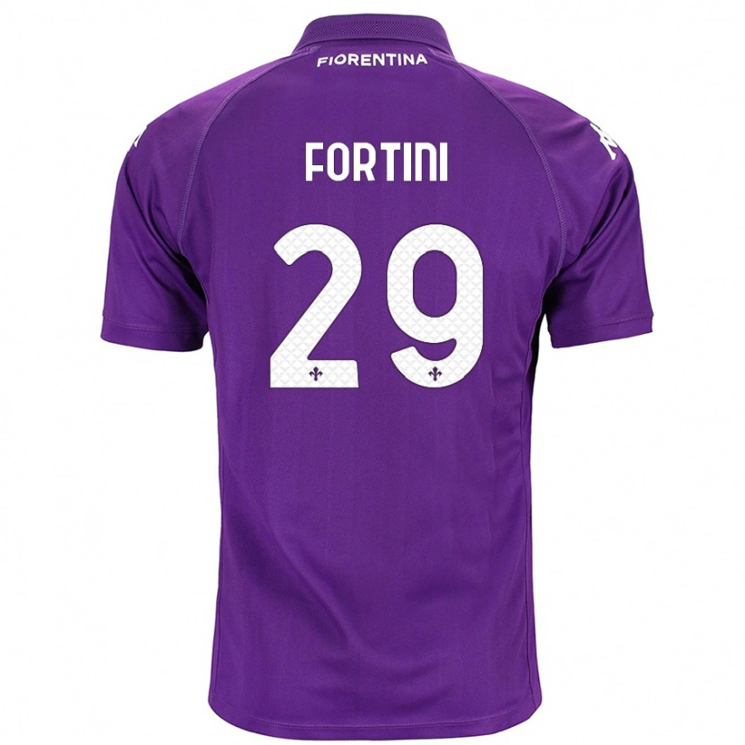 Danxen Niño Camiseta Niccolò Fortini #29 Morado 1ª Equipación 2024/25 La Camisa México