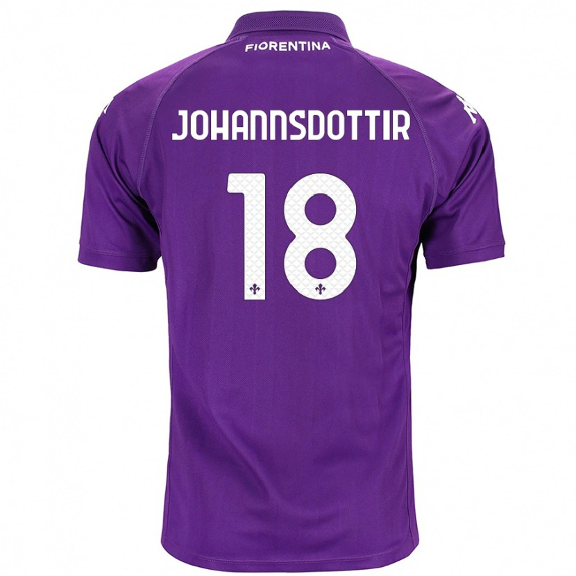 Danxen Niño Camiseta Alexandra Jóhannsdóttir #18 Morado 1ª Equipación 2024/25 La Camisa México