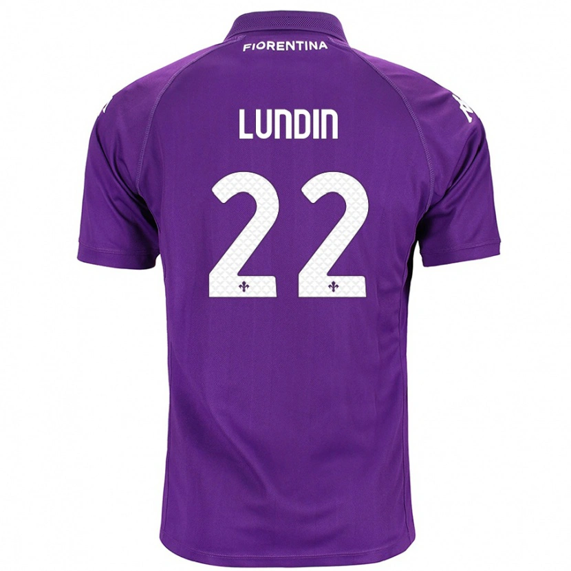 Danxen Niño Camiseta Karin Lundin #22 Morado 1ª Equipación 2024/25 La Camisa México