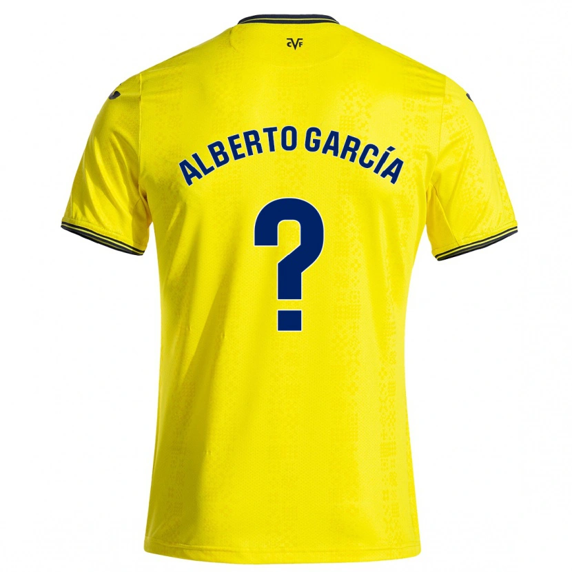 Danxen Niño Camiseta Alberto García #0 Amarillo Negro 1ª Equipación 2024/25 La Camisa México