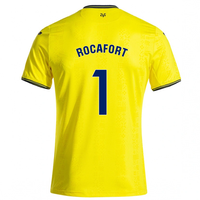 Danxen Niño Camiseta Rodrigo Rocafort #1 Amarillo Negro 1ª Equipación 2024/25 La Camisa México
