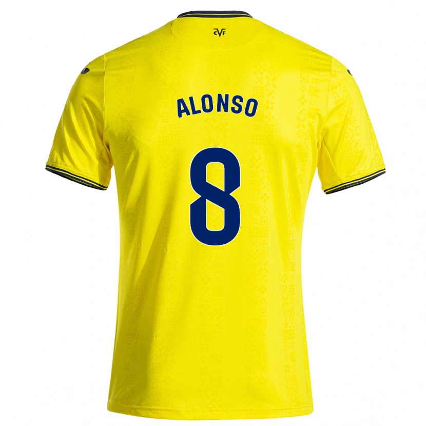 Danxen Niño Camiseta Rodri Alonso #8 Amarillo Negro 1ª Equipación 2024/25 La Camisa México