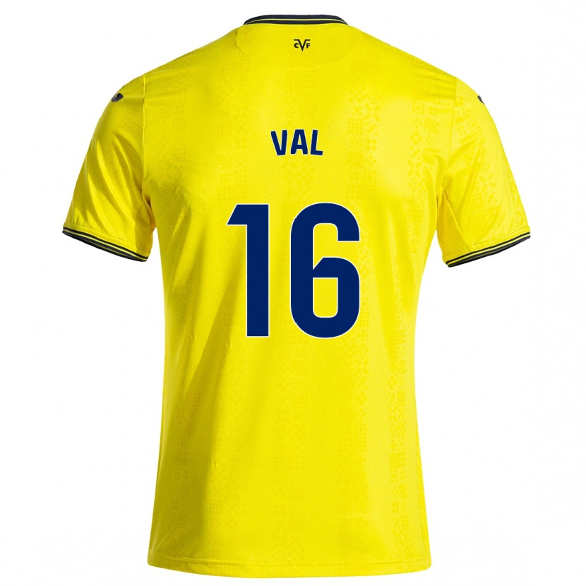 Danxen Niño Camiseta Brais Val #16 Amarillo Negro 1ª Equipación 2024/25 La Camisa México