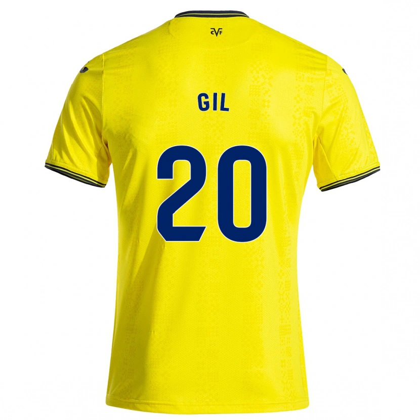 Danxen Niño Camiseta Mario Gil #20 Amarillo Negro 1ª Equipación 2024/25 La Camisa México