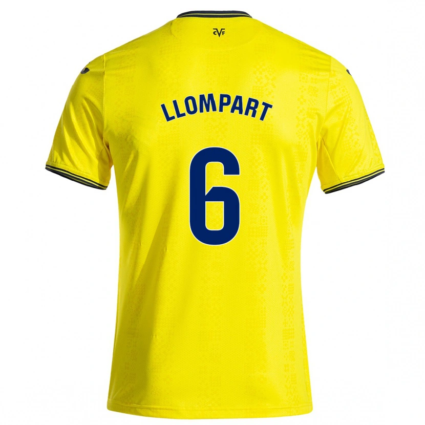 Danxen Niño Camiseta María Llompart #6 Amarillo Negro 1ª Equipación 2024/25 La Camisa México