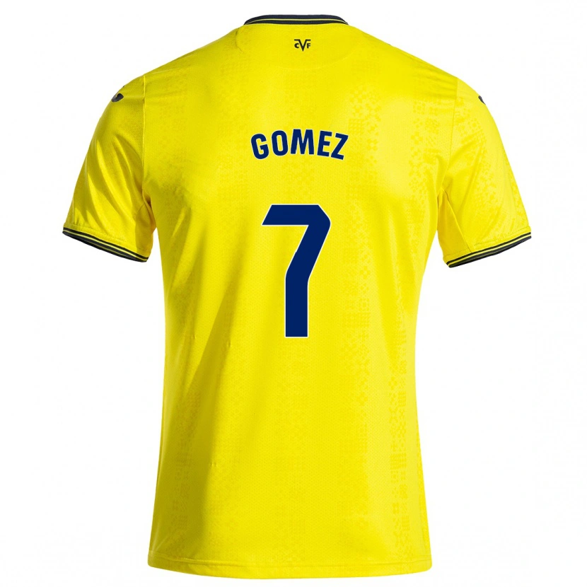 Danxen Niño Camiseta Lucía Gómez #7 Amarillo Negro 1ª Equipación 2024/25 La Camisa México