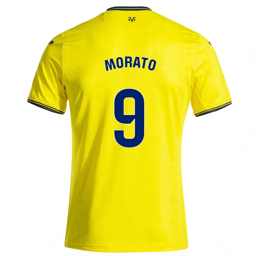 Danxen Niño Camiseta Teresa Morató #9 Amarillo Negro 1ª Equipación 2024/25 La Camisa México