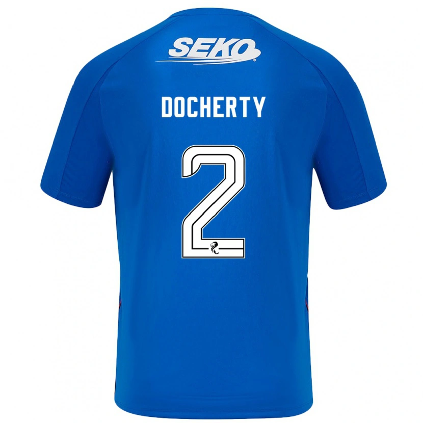 Danxen Niño Camiseta Nicola Docherty #2 Azul Oscuro 1ª Equipación 2024/25 La Camisa México
