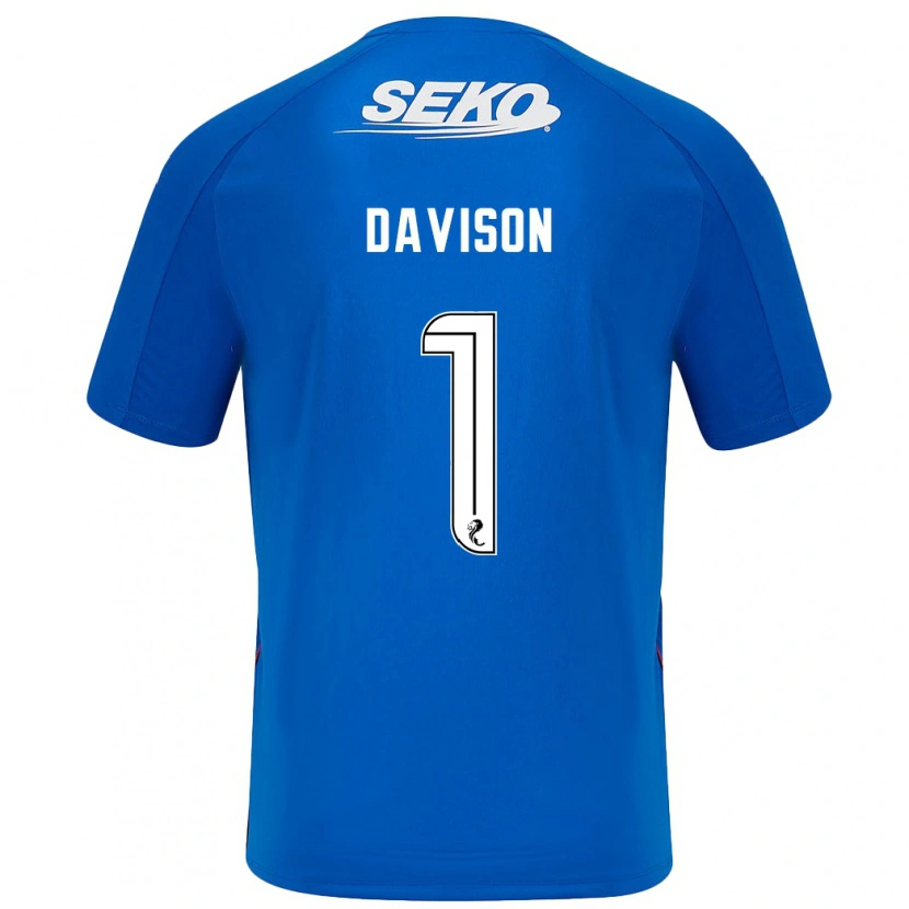Danxen Niño Camiseta Hannah Davison #1 Azul Oscuro 1ª Equipación 2024/25 La Camisa México