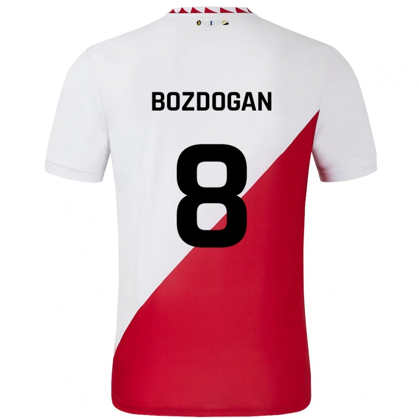 Danxen Niño Camiseta Can Bozdogan #8 Blanco Rojo 1ª Equipación 2024/25 La Camisa México