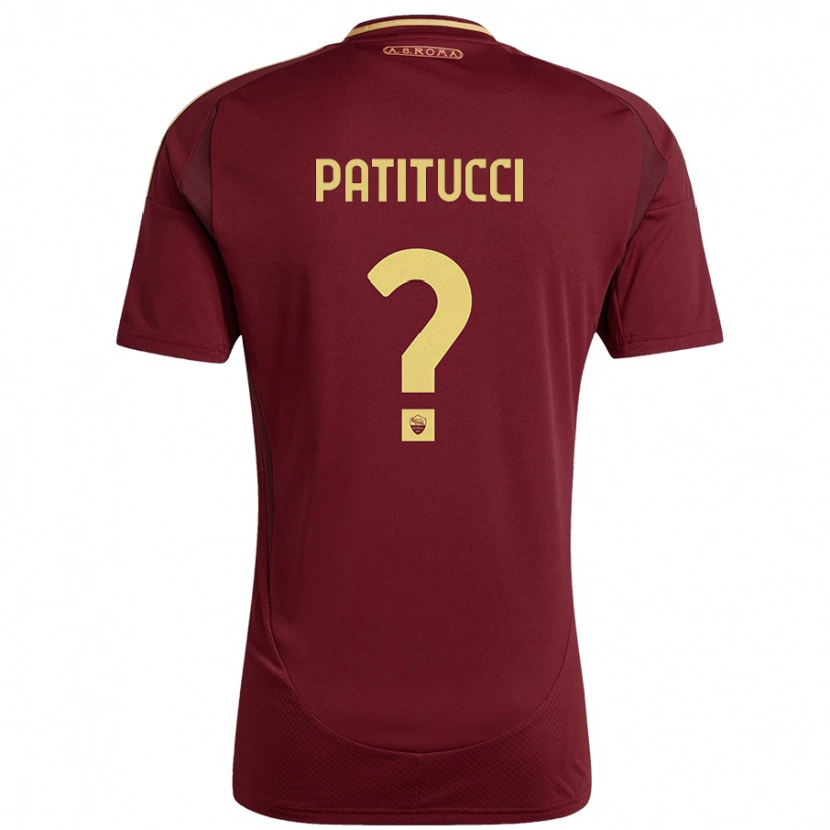 Danxen Niño Camiseta Christian Patitucci #0 Rojo Marrón Dorado 1ª Equipación 2024/25 La Camisa México