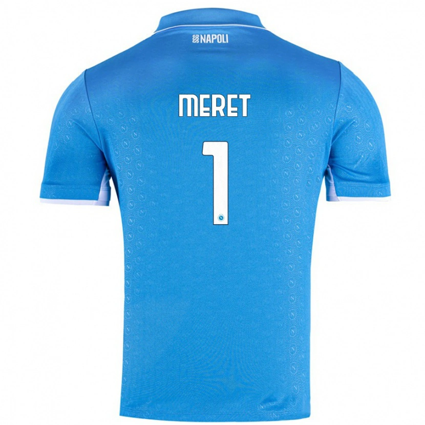 Danxen Niño Camiseta Alex Meret #1 Azul Cielo 1ª Equipación 2024/25 La Camisa México