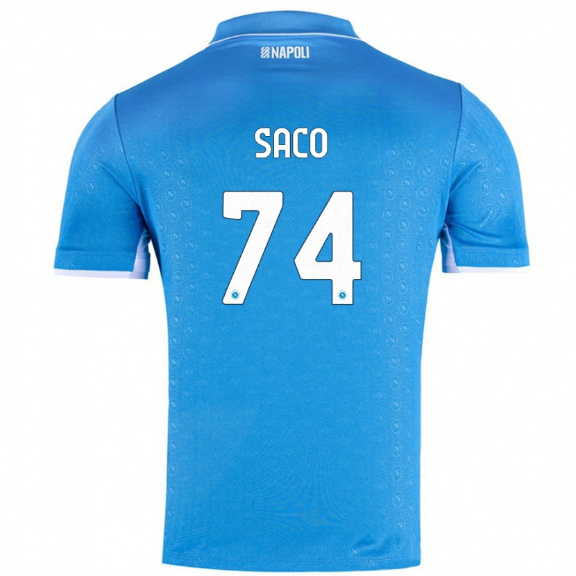 Danxen Niño Camiseta Coli Saco #74 Azul Cielo 1ª Equipación 2024/25 La Camisa México