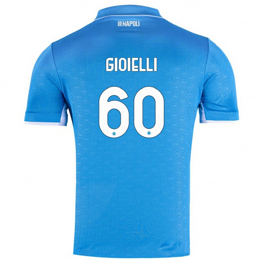 Danxen Niño Camiseta Francesco Gioielli #60 Azul Cielo 1ª Equipación 2024/25 La Camisa México