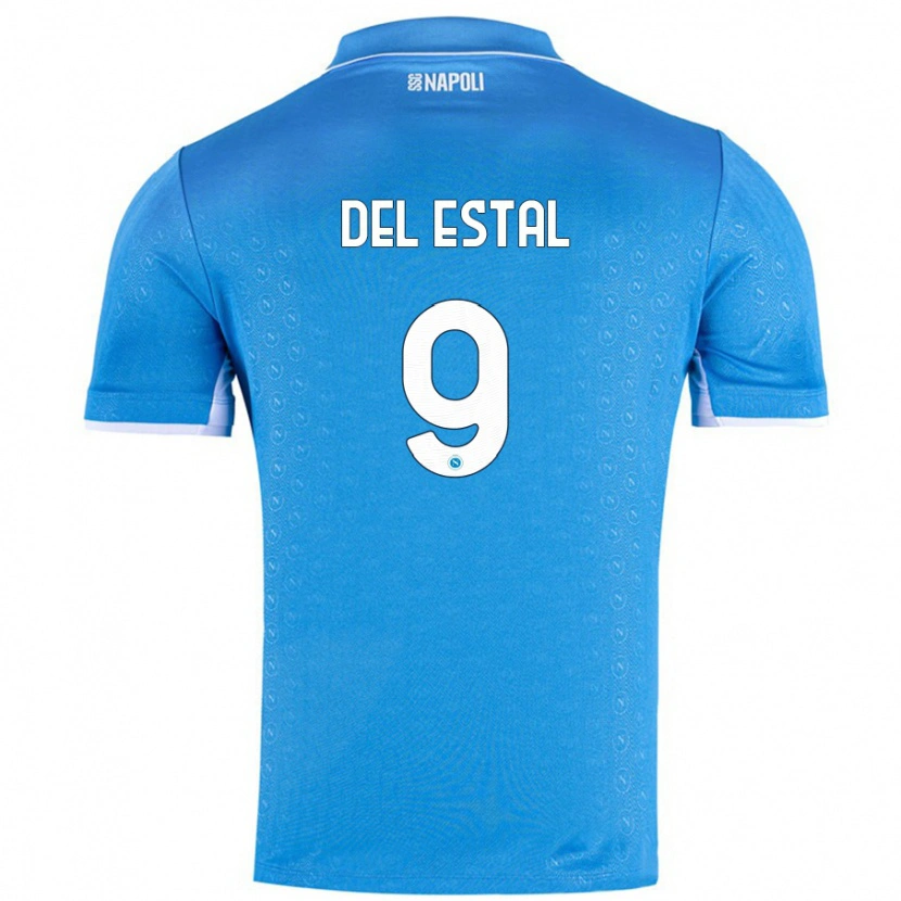 Danxen Niño Camiseta Eli Del Estal #9 Azul Cielo 1ª Equipación 2024/25 La Camisa México