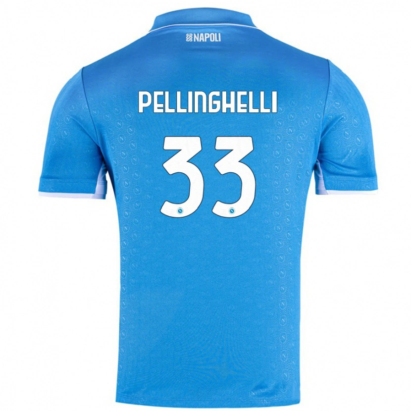 Danxen Niño Camiseta Alice Pellinghelli #33 Azul Cielo 1ª Equipación 2024/25 La Camisa México