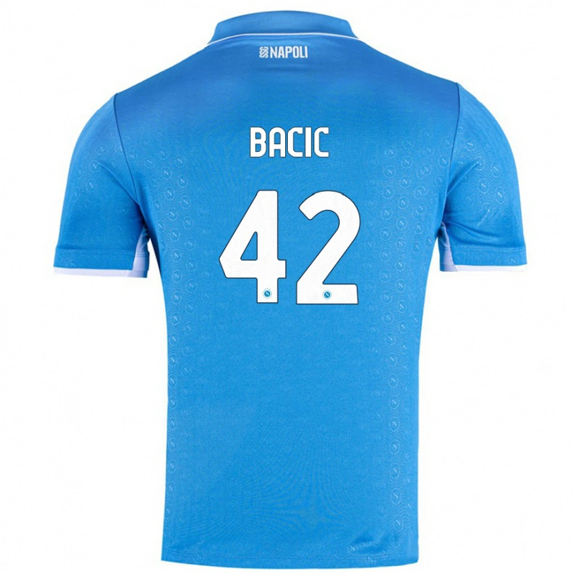 Danxen Niño Camiseta Doris Bačić #42 Azul Cielo 1ª Equipación 2024/25 La Camisa México