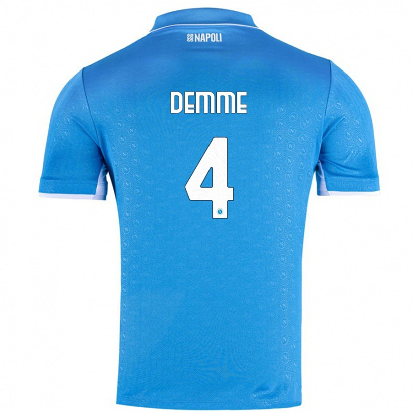 Danxen Niño Camiseta Diego Demme #4 Azul Cielo 1ª Equipación 2024/25 La Camisa México