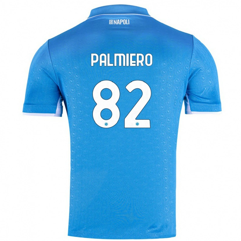 Danxen Niño Camiseta Luca Palmiero #82 Azul Cielo 1ª Equipación 2024/25 La Camisa México