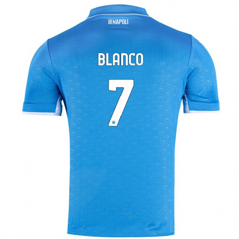 Danxen Niño Camiseta Gimena Blanco #7 Azul Cielo 1ª Equipación 2024/25 La Camisa México