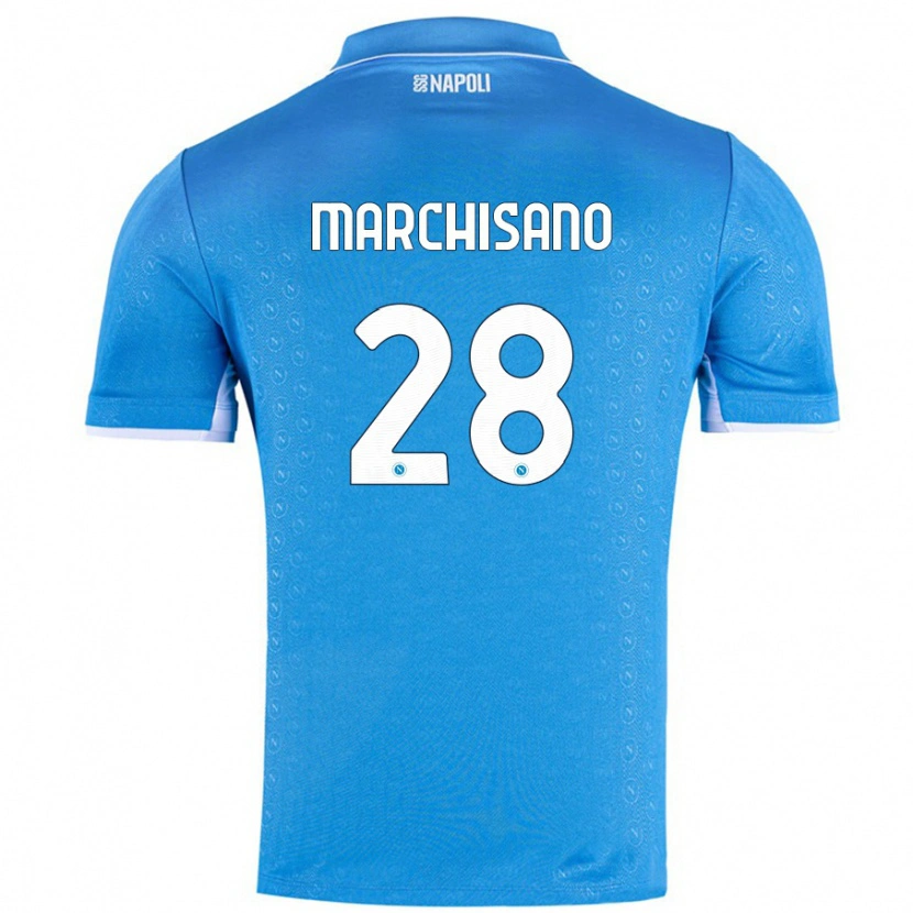 Danxen Niño Camiseta Matteo Marchisano #28 Azul Cielo 1ª Equipación 2024/25 La Camisa México