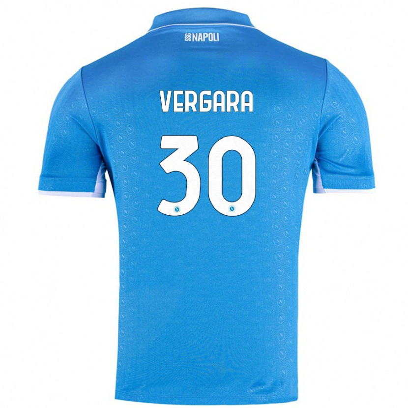 Danxen Niño Camiseta Antonio Vergara #30 Azul Cielo 1ª Equipación 2024/25 La Camisa México