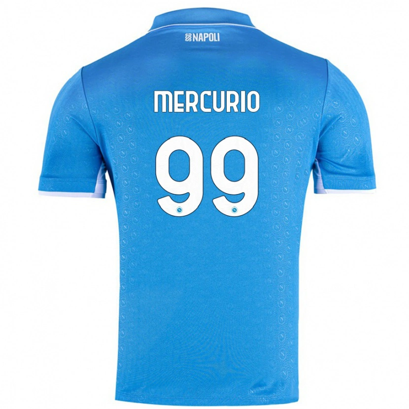 Danxen Niño Camiseta Giovanni Mercurio #99 Azul Cielo 1ª Equipación 2024/25 La Camisa México