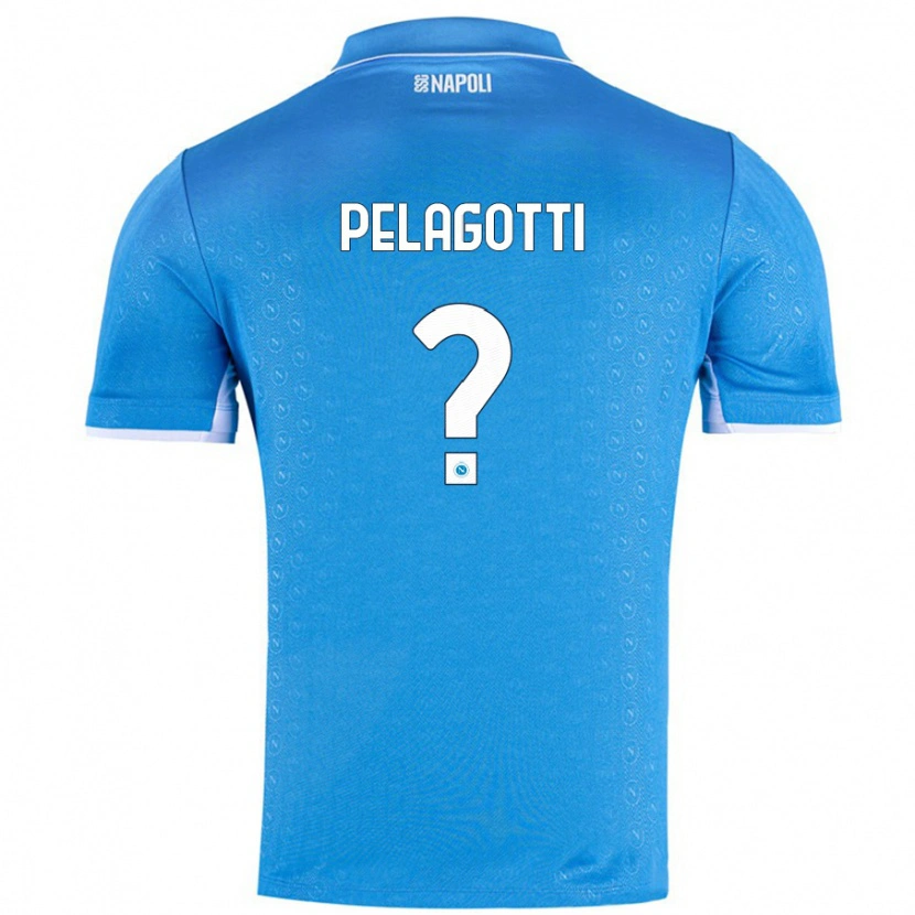 Danxen Niño Camiseta Ludovico Benjamin Pelagotti #0 Azul Cielo 1ª Equipación 2024/25 La Camisa México