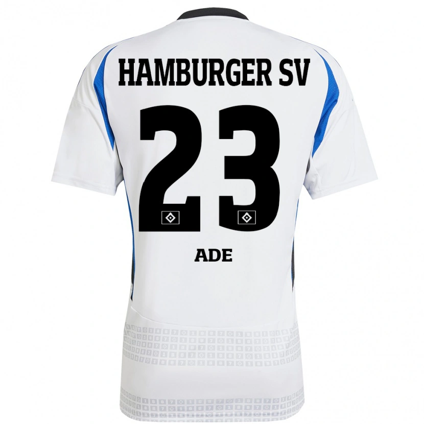 Danxen Niño Camiseta Jeremy Ade #23 Blanco Azul 1ª Equipación 2024/25 La Camisa México