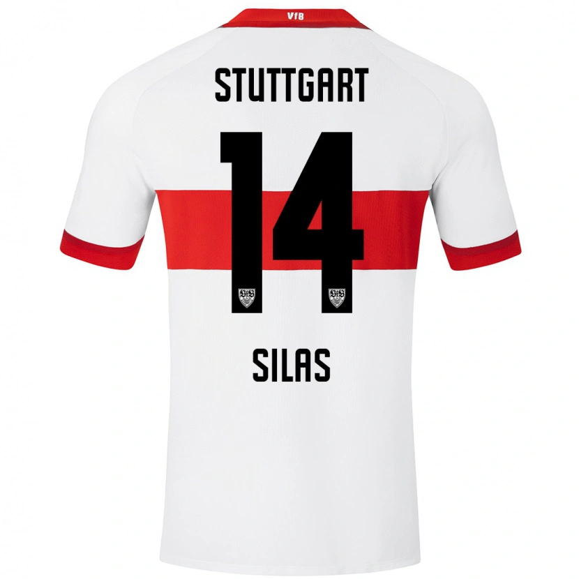 Danxen Niño Camiseta Silas #14 Blanco Rojo 1ª Equipación 2024/25 La Camisa México