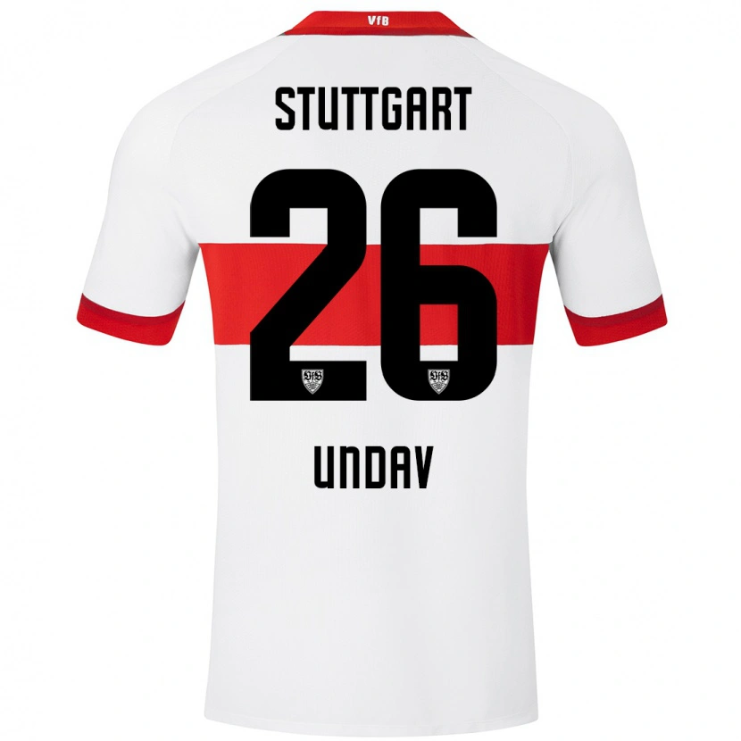 Danxen Niño Camiseta Deniz Undav #26 Blanco Rojo 1ª Equipación 2024/25 La Camisa México