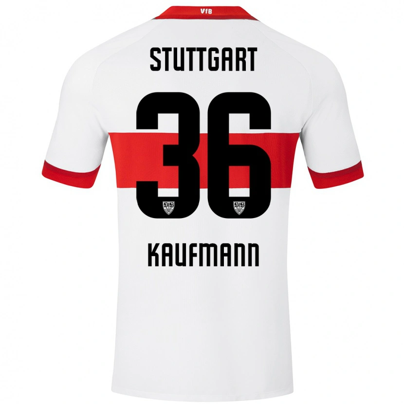 Danxen Niño Camiseta Tino Kaufmann #36 Blanco Rojo 1ª Equipación 2024/25 La Camisa México