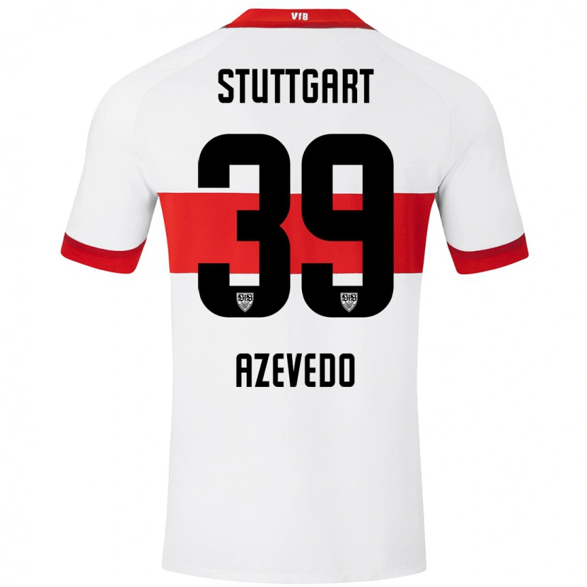 Danxen Niño Camiseta Alexandre Azevedo #39 Blanco Rojo 1ª Equipación 2024/25 La Camisa México