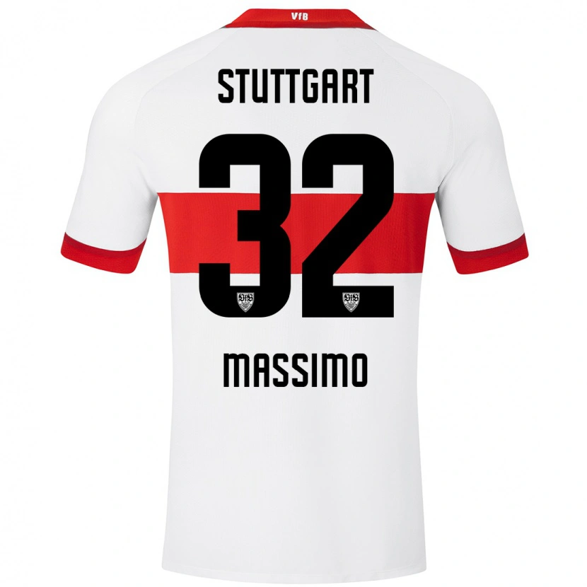 Danxen Niño Camiseta Roberto Massimo #32 Blanco Rojo 1ª Equipación 2024/25 La Camisa México