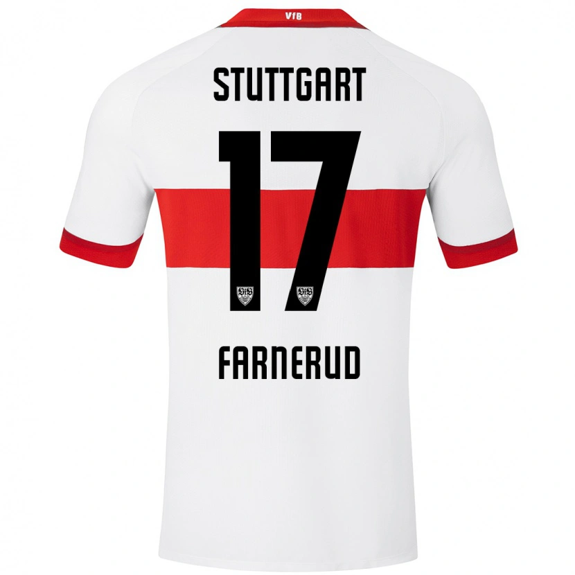 Danxen Niño Camiseta Colin Farnerud #17 Blanco Rojo 1ª Equipación 2024/25 La Camisa México