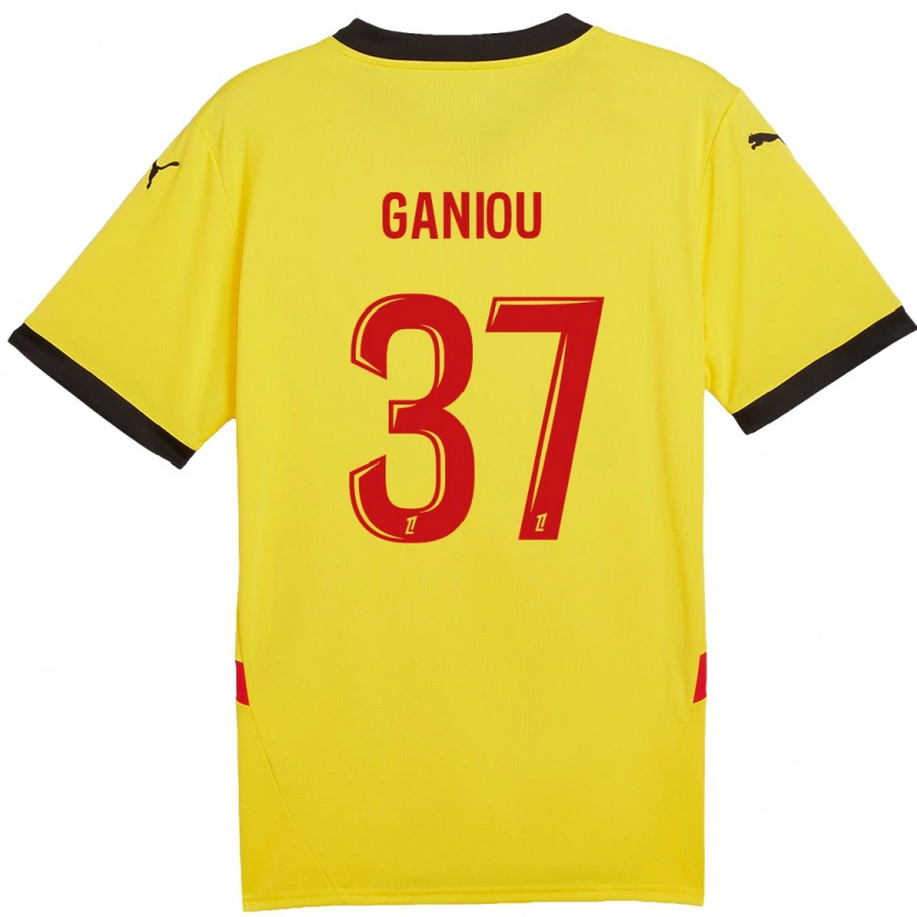 Danxen Niño Camiseta Ismaëlo Ganiou #37 Amarillo Rojo 1ª Equipación 2024/25 La Camisa México
