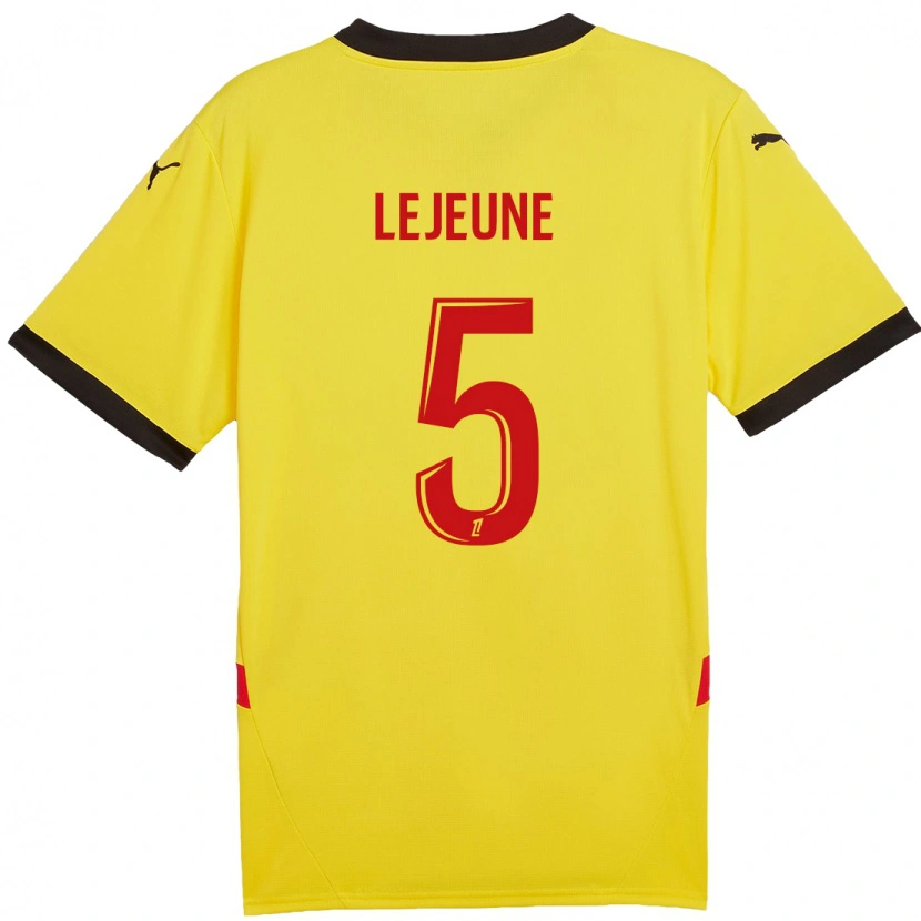 Danxen Niño Camiseta Romane Lejeune #5 Amarillo Rojo 1ª Equipación 2024/25 La Camisa México