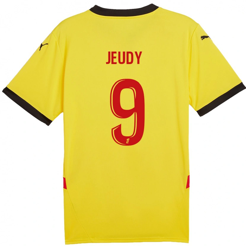 Danxen Niño Camiseta Sherly Jeudy #9 Amarillo Rojo 1ª Equipación 2024/25 La Camisa México