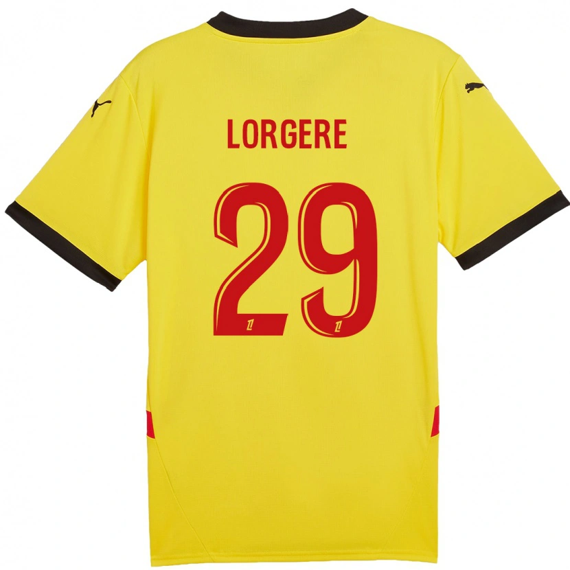 Danxen Niño Camiseta Charlotte Lorgeré #29 Amarillo Rojo 1ª Equipación 2024/25 La Camisa México