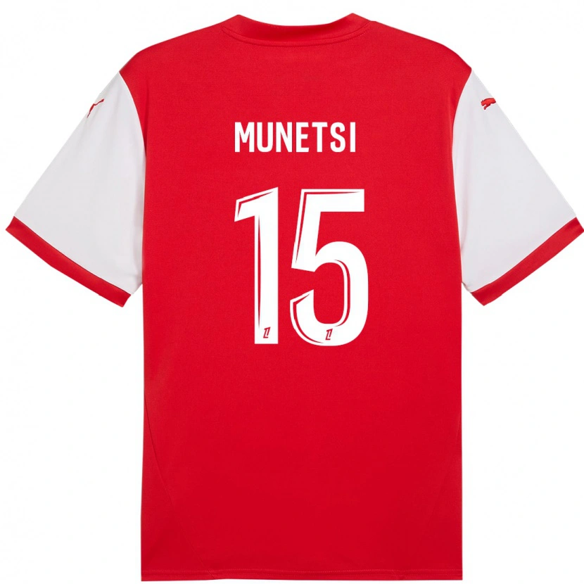 Danxen Niño Camiseta Marshall Munetsi #15 Rojo Blanco 1ª Equipación 2024/25 La Camisa México