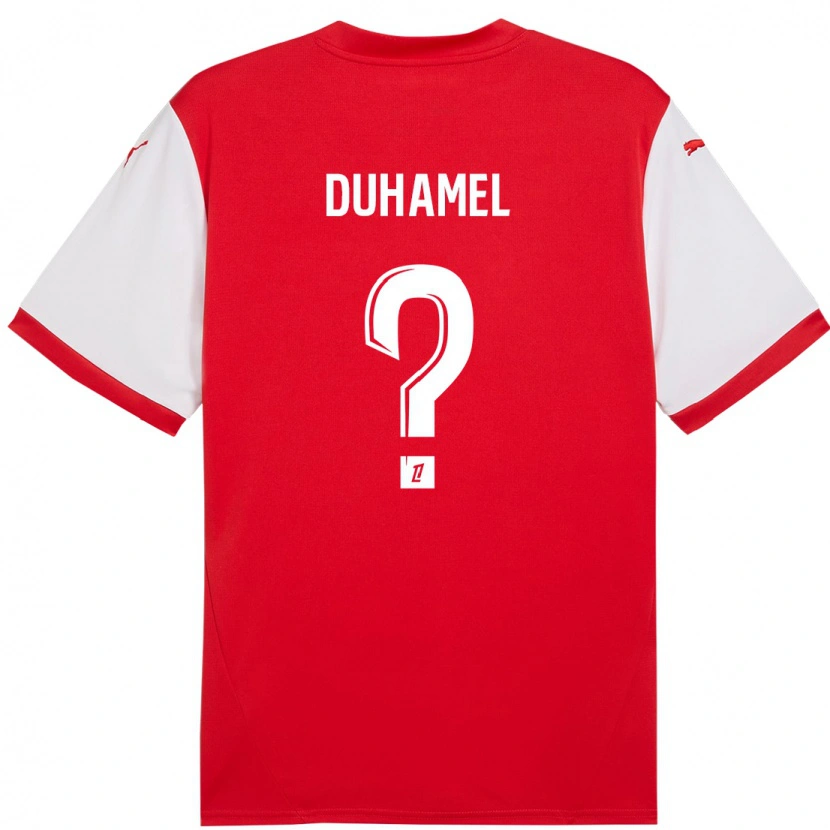 Danxen Niño Camiseta Lino Duhamel #0 Rojo Blanco 1ª Equipación 2024/25 La Camisa México