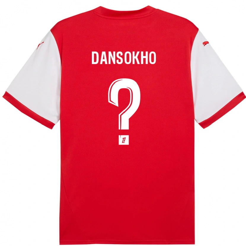 Danxen Niño Camiseta Ansoumana Dansokho #0 Rojo Blanco 1ª Equipación 2024/25 La Camisa México